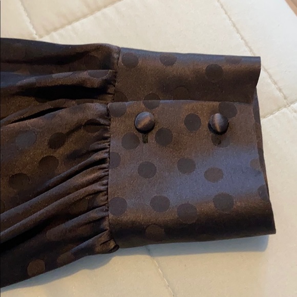 Wilfred black silk blouse with subtle polka dots - Picture 7 of 8